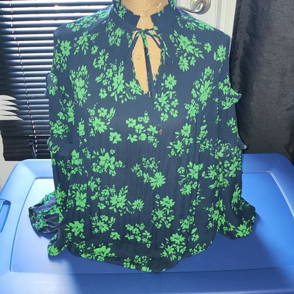 Green and Blue Lauren Blouse